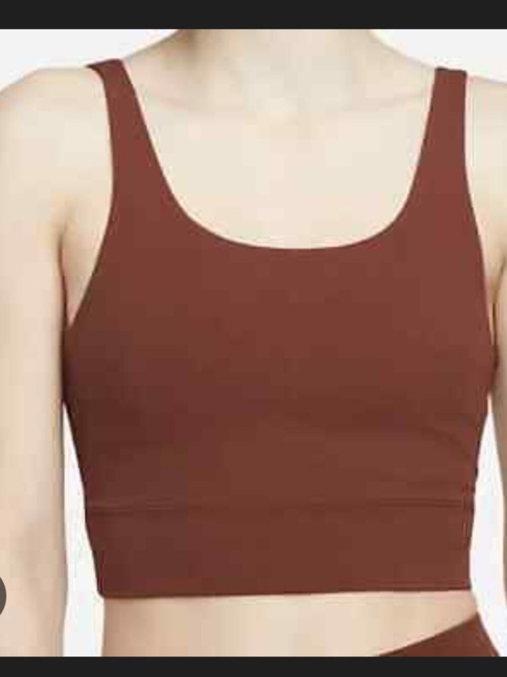 Nike yoga luxe crop tank in maroon size small